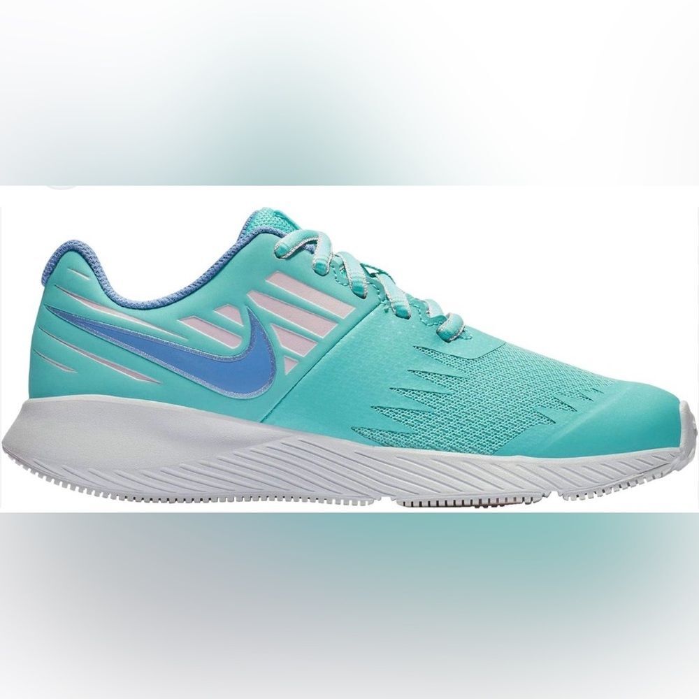 Nike Star Runner Aqua & Purple Youth Girls Running Sneakers Size 7Y / 8.5 Women